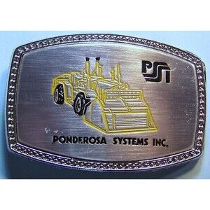 Ponderosa Systems Inc.,Front Loader,Tractor,Trucking,Ag Collectible Belt Buckle